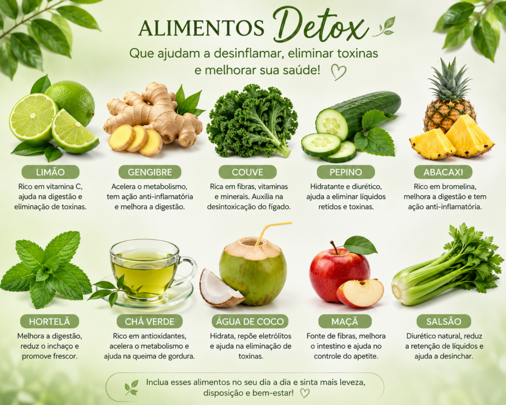 alimentos-detox-1024x819 Qual o melhor detox para queimar gordura da barriga?